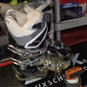 Black and Gold Ski Boots 25 Womans Size 7